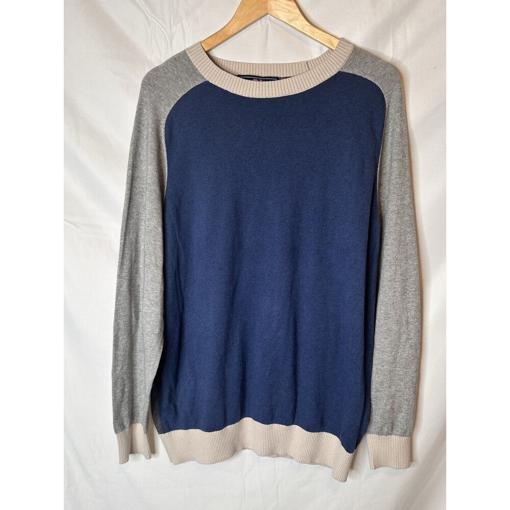Vineyard Vines Cashmere Cotton  Blend Sweater Mens Large Color Block